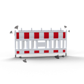 Schake EURO2 | panel fence | type NOX with RFID-Tag | with assembled lamp adapter